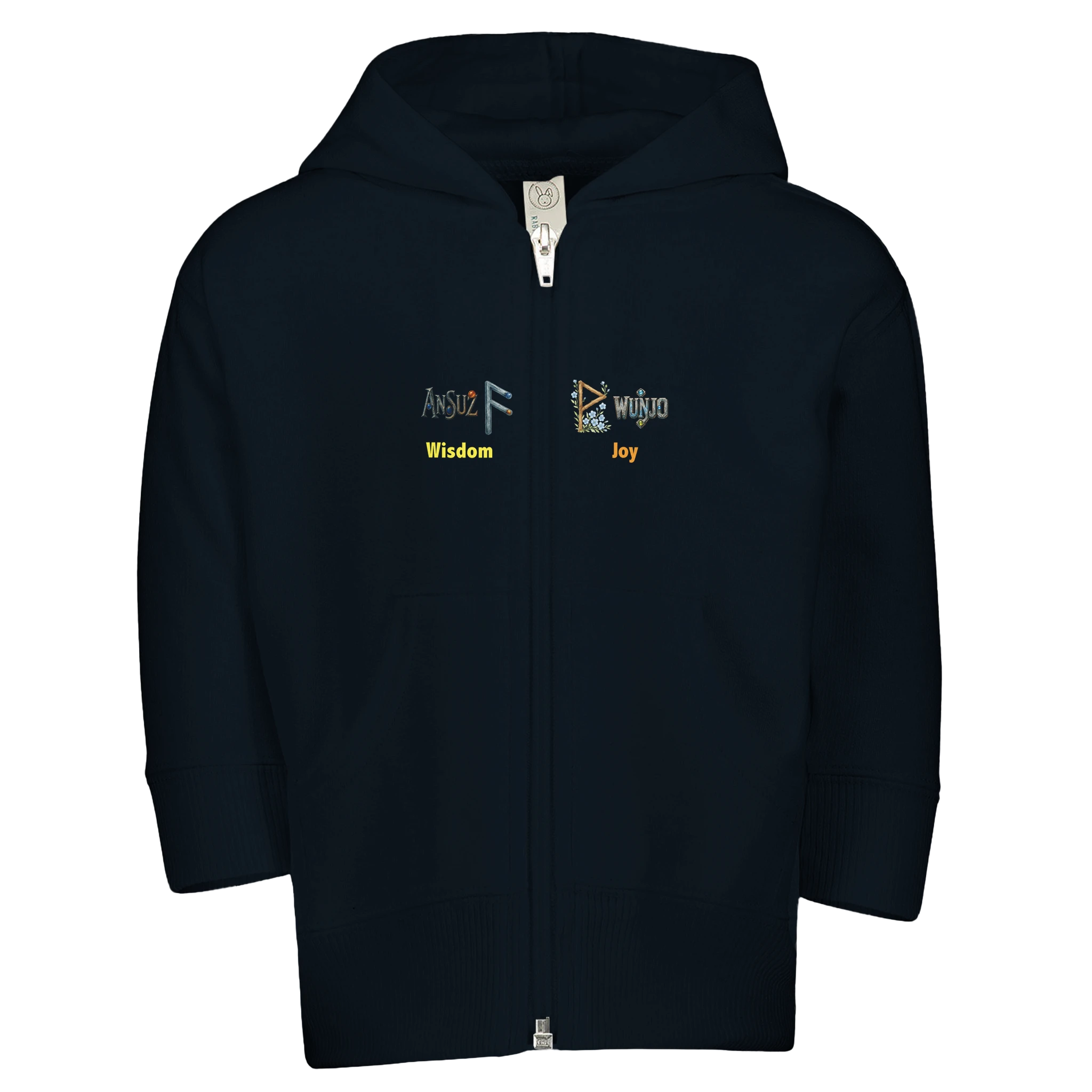 RuneScope Original Custom - Kids Zip Fleece Hoodie | Rabbit Skins 3446  Navy