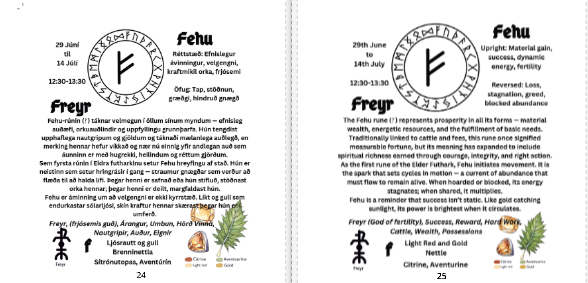 Illustrated E-book to the Nordic Runes in Icelandic & English - Combined version