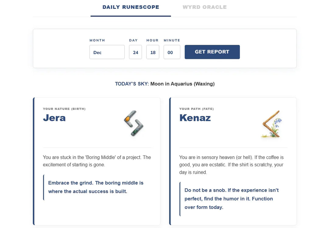 Subscribe to your Daily RuneScope 2026 - Personalized Rune Messages