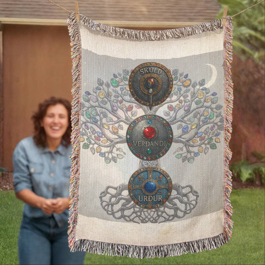 Three Rune Draw Blanket — The Norns Spread