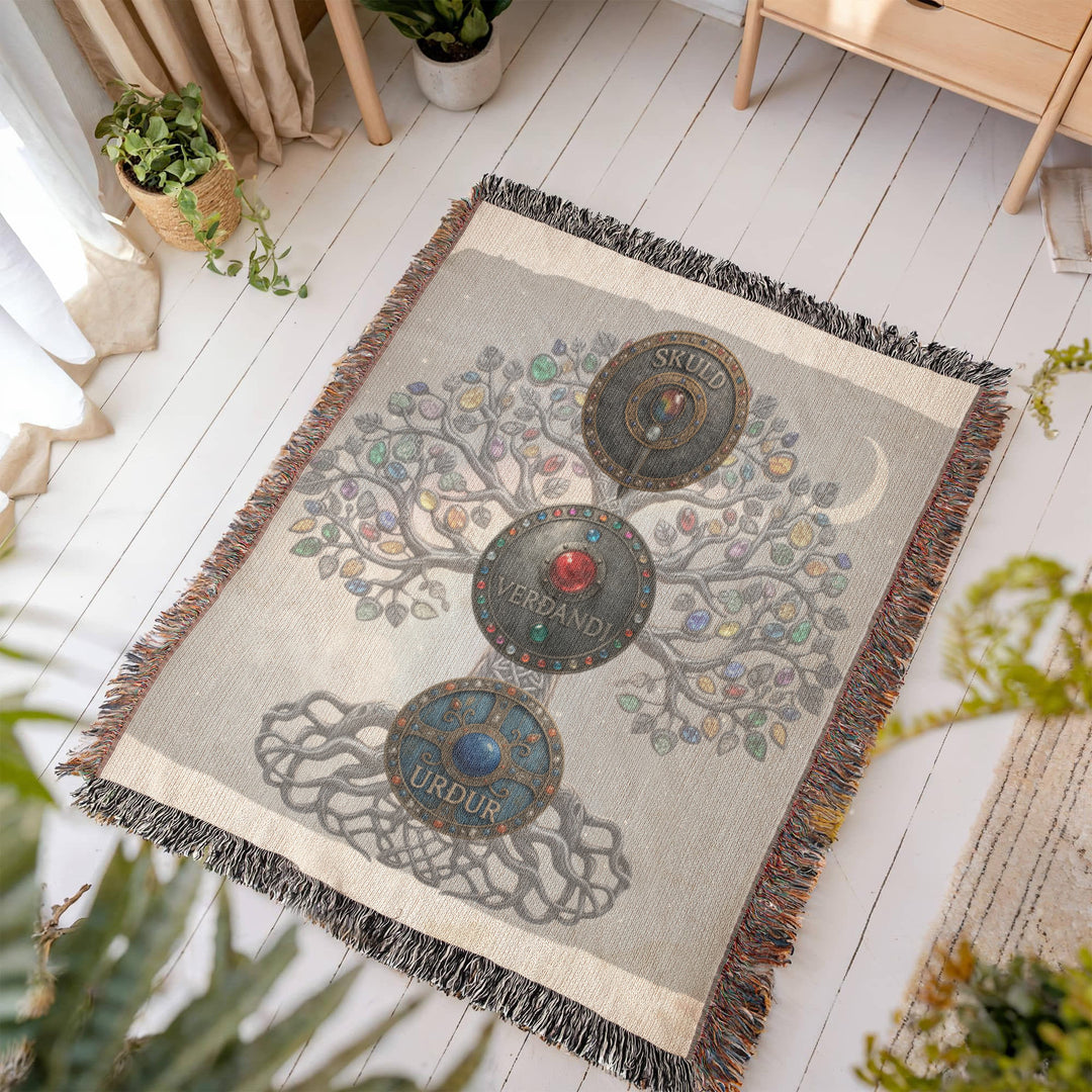 Three Rune Draw Blanket — The Norns Spread