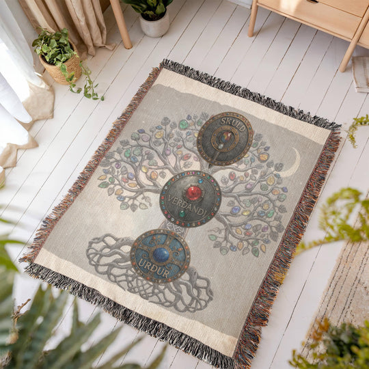 Three Rune Draw Blanket — The Norns Spread