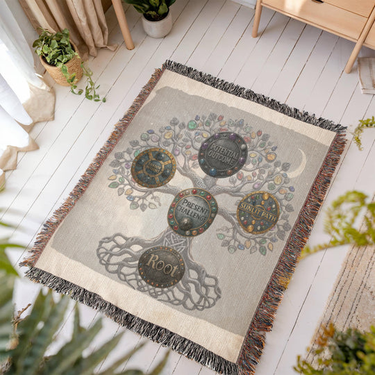 Five Rune Cross Blanket — The Challenge & Path Spread