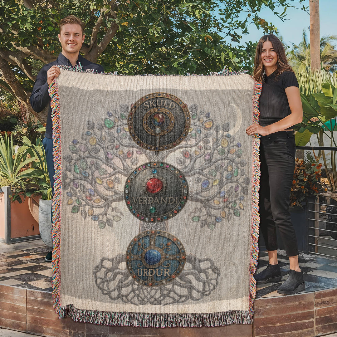 Three Rune Draw Blanket — The Norns Spread