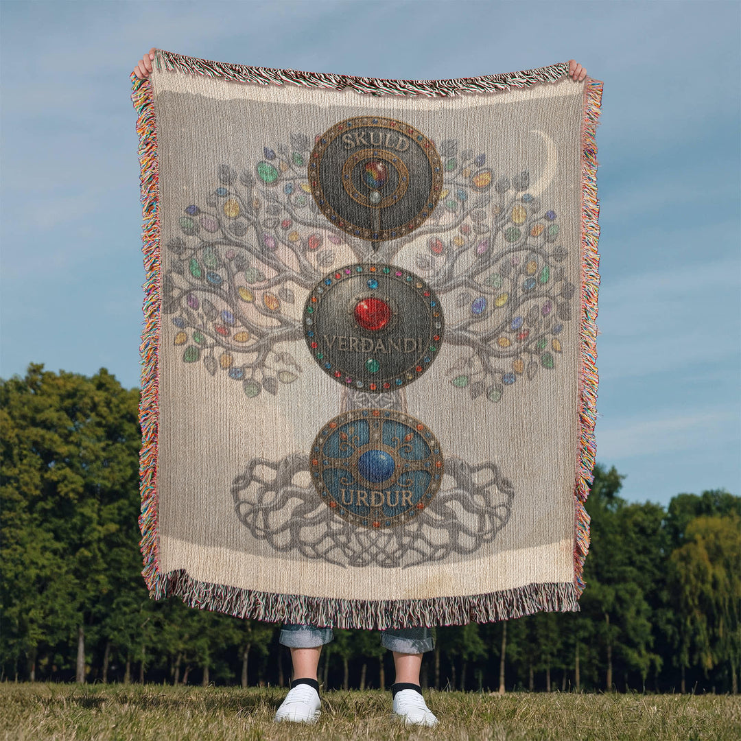 Three Rune Draw Blanket — The Norns Spread