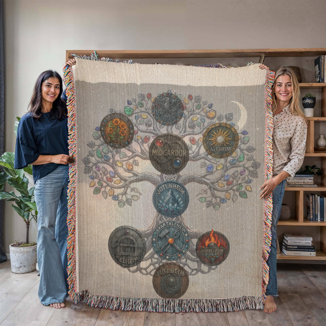 Yggdrasil RuneCasting Heirloom Blanket – 9 Rune Draw