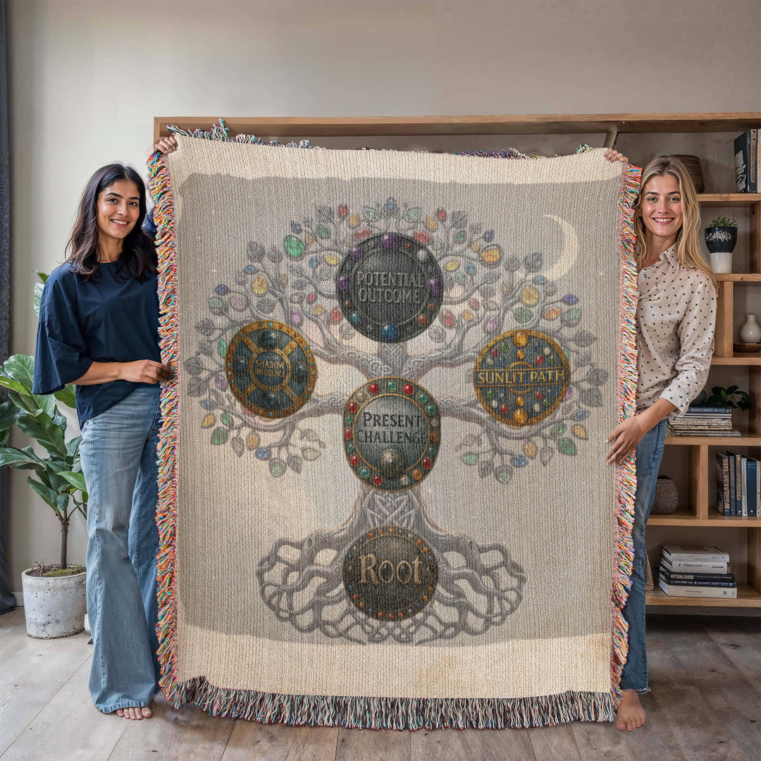 Five Rune Cross Blanket — The Challenge & Path Spread