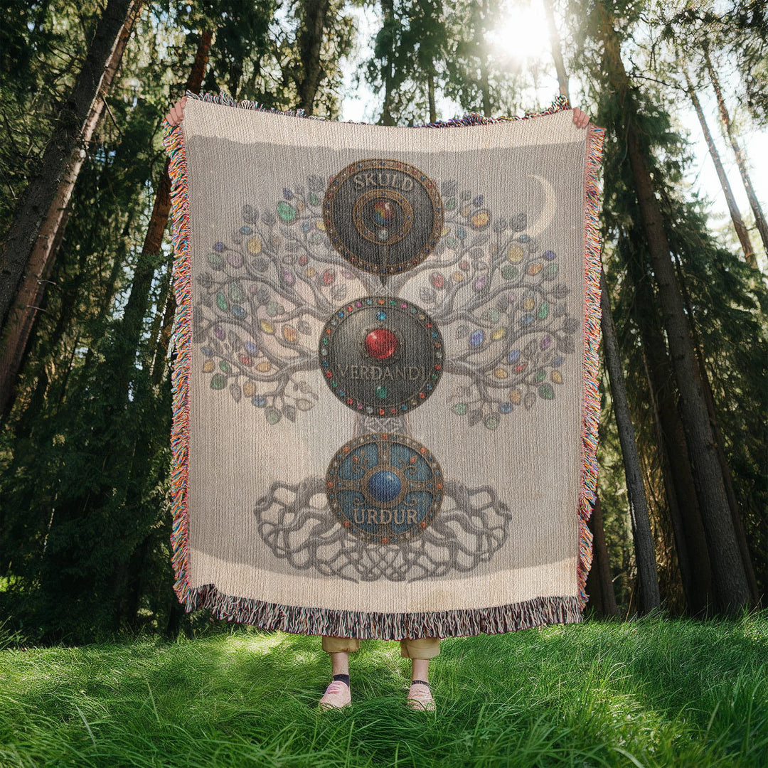 Three Rune Draw Blanket — The Norns Spread