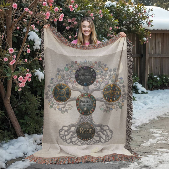 Five Rune Cross Blanket — The Challenge & Path Spread
