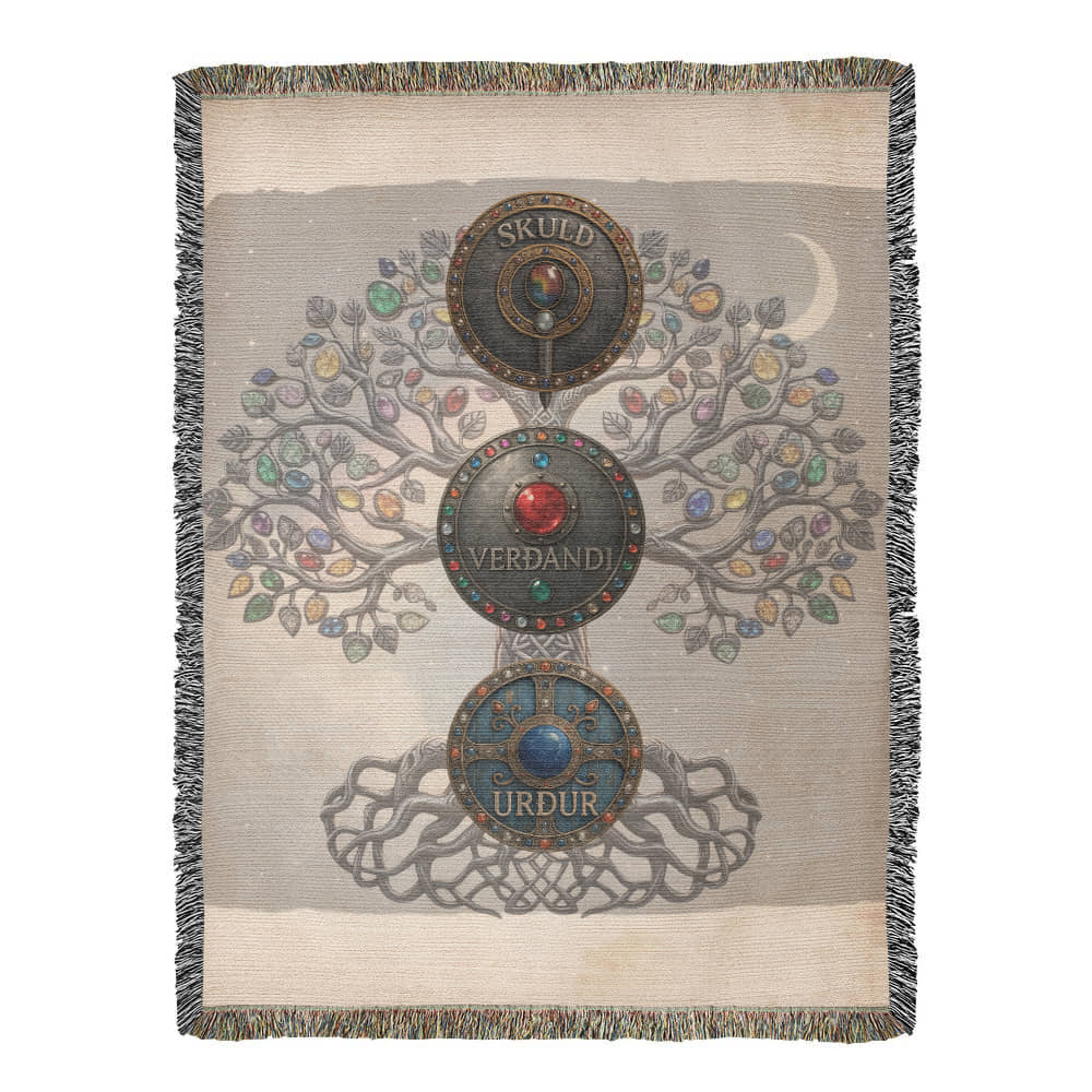 Three Rune Draw Blanket — The Norns Spread