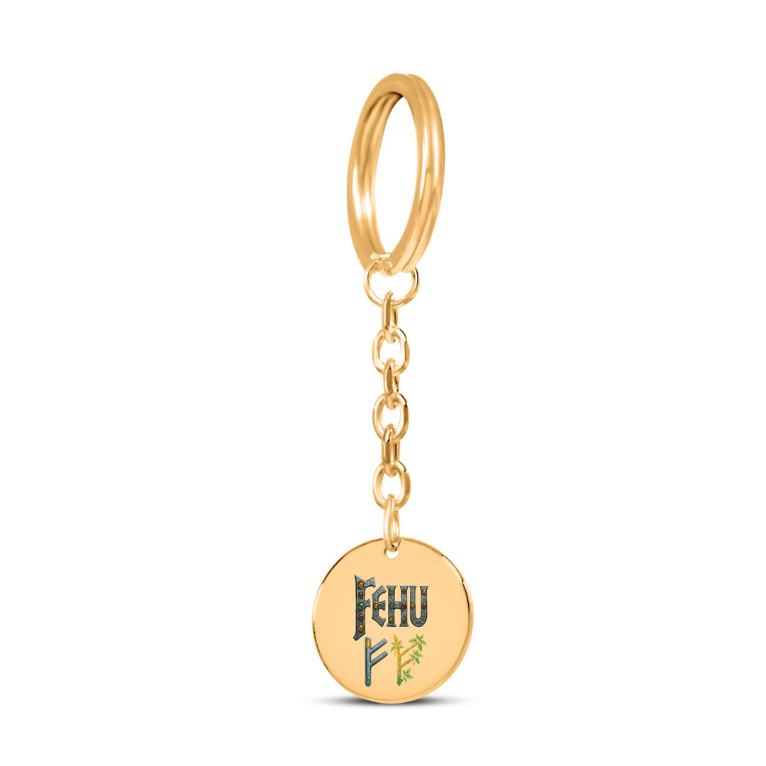 Fehu - Fehu  Rune Keychain