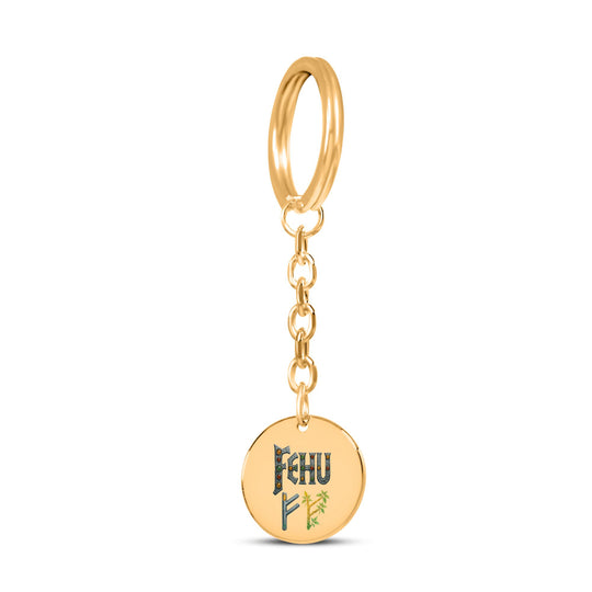 Fehu - Fehu  Rune Keychain