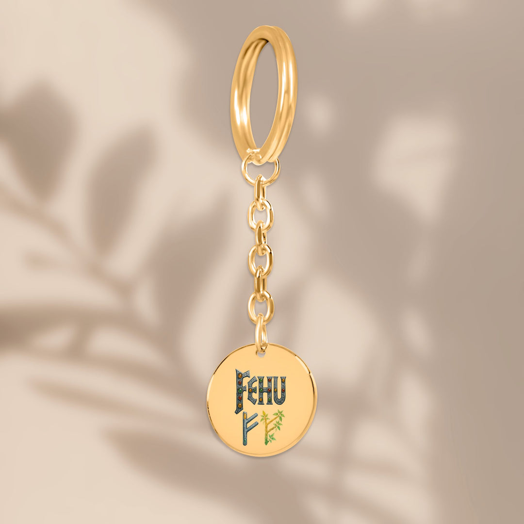 Fehu - Fehu  Rune Keychain